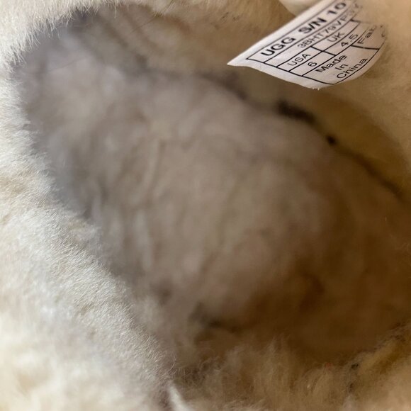 UGG Bailey Button Ankle Boots Womens 6 Chestnut Tan Suede Pull On Shearling - Picture 8 of 10